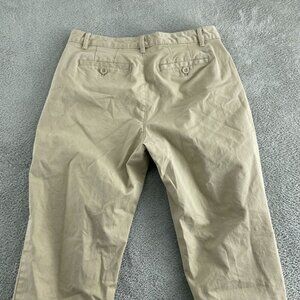 Eddie Bauer Womens Beige Legend Wash Pants Size 16 97% Cotton & 3% Spandex 5482